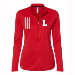 Lowell Ladies Adidas 3-Stripes Double Knit Full Zip Pullover