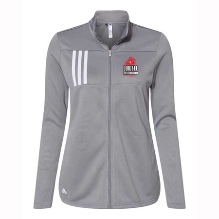 Lowell Ladies Adidas 3-Stripes Double Knit Full Zip Pullover - Image 21