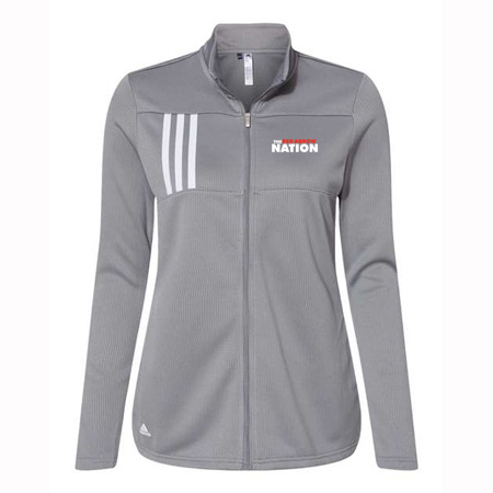Lowell Ladies Adidas 3-Stripes Double Knit Full Zip Pullover - Image 9