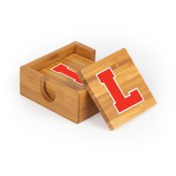 Alternative view of Lowell Square Bamboo Coaster Set of 4 with holder