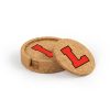 Lowell Circular Cork Coaster Set of 4 with holder