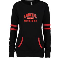 Lowell Ladies Varsity Fleece Crew Neck Pullover