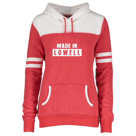 Lowell Ladies Varsity Fleece Pullover Hood - Image 2