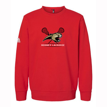 Mooney Lacrosse Adidas Fleece Crewneck Sweatshirt - Image 2