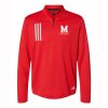 Mooney Lacrosse Adult Adidas 3-Stripes Double Knit Quarter-Zip Pullover