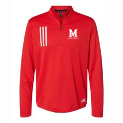 Mooney Lacrosse Adult Adidas 3-Stripes Double Knit Quarter-Zip Pullover