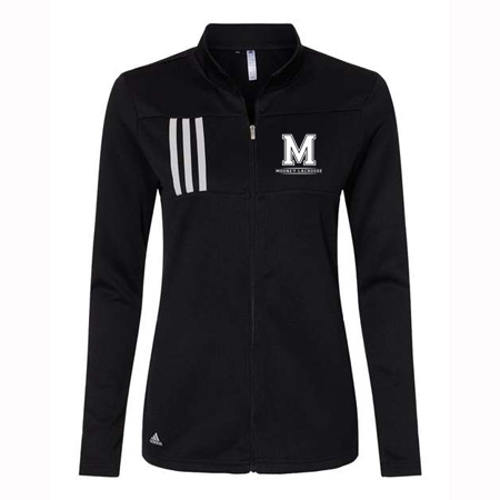 Mooney Lacrosse Ladies Adidas 3-Stripes Double Knit Full Zip Pullover - Image 6