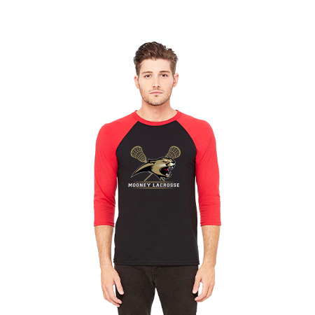 Mooney Lacrosse Unisex 3/4 Sleeve Baseball Tee - Image 5