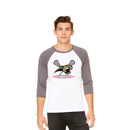 Mooney Lacrosse Unisex 3/4 Sleeve Baseball Tee - Image 9