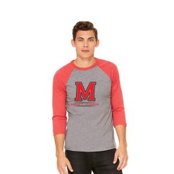 Mooney Lacrosse Unisex 3/4 Sleeve Baseball Tee