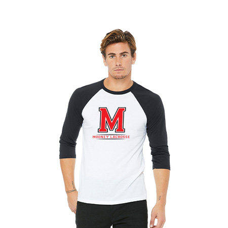 Mooney Lacrosse Unisex 3/4 Sleeve Baseball Tee - Image 17