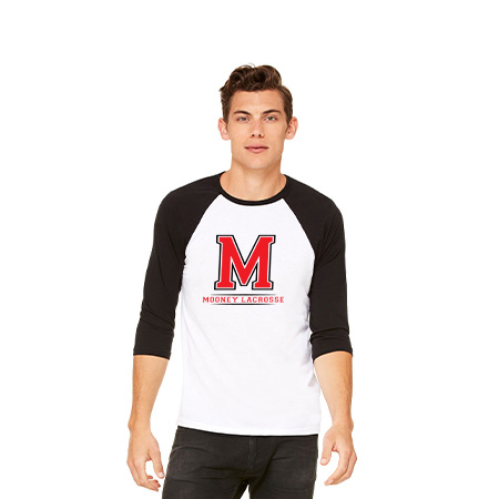 Mooney Lacrosse Unisex 3/4 Sleeve Baseball Tee - Image 24