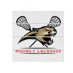 Mooney Lacrosse White Wood Pallet Coaster Set of 1 no holder