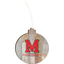 Alternative view of Mooney Lacrosse Light 4.18 X 3.86 Faux Wood Ornament