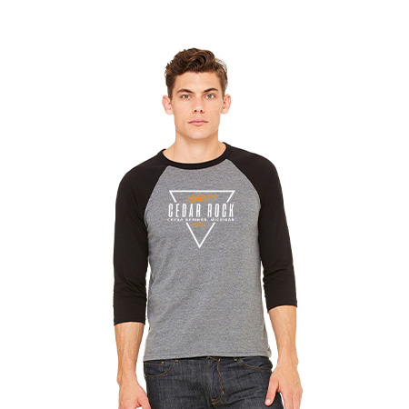 Cedar Rock Sportsplex Unisex 3/4 Sleeve Baseball Tee - Image 15