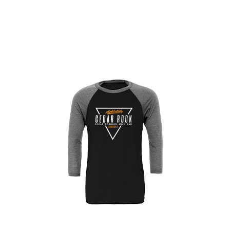Cedar Rock Sportsplex Unisex 3/4 Sleeve Baseball Tee - Image 25