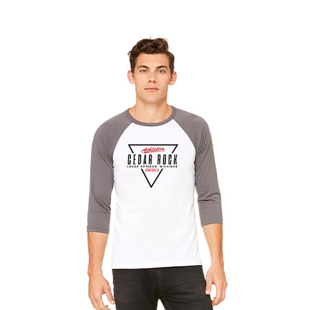 Cedar Rock Sportsplex Unisex 3/4 Sleeve Baseball Tee - Image 23
