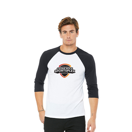Cedar Rock Sportsplex Unisex 3/4 Sleeve Baseball Tee - Image 37
