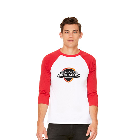 Cedar Rock Sportsplex Unisex 3/4 Sleeve Baseball Tee - Image 9