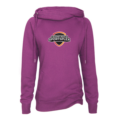 Cedar Rock Sportsplex Ladies Classic Fleece Funnel Neck Pullover Hood - Image 10