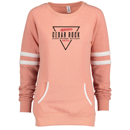 Cedar Rock Sportsplex Ladies Varsity Fleece Crew Neck Pullover - Image 16