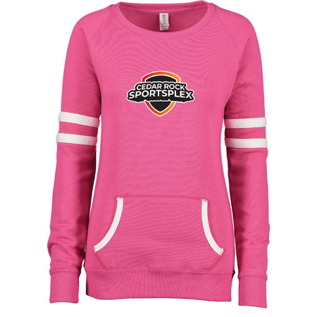 Cedar Rock Sportsplex Ladies Varsity Fleece Crew Neck Pullover - Image 21