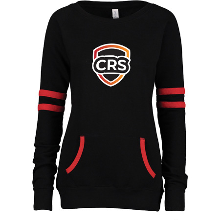 Cedar Rock Sportsplex Ladies Varsity Fleece Crew Neck Pullover - Image 2