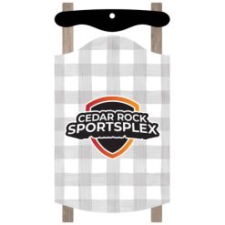 Alternative view of Cedar Rock Sportsplex Sled Ornament
