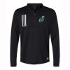 Jenison Adult Adidas 3-Stripes Double Knit Quarter-Zip Pullover
