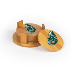 Alternative view of Jenison Round Bamboo Coaster Set of 4 with holder