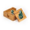 Jenison Square Bamboo Coaster Set of 4 with holder