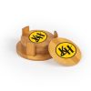Kenowa Hills Round Bamboo Coaster Set of 4 with holder