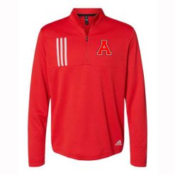 Alternative view of Allendale Adult Adidas 3-Stripes Double Knit Quarter-Zip Pullover
