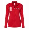 Allendale Ladies Adidas 3-Stripes Double Knit Full Zip Pullover