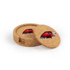 Alternative view of Allendale Circular Cork Coaster Set of 4 with holder