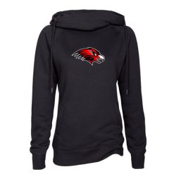 Alternative view of Allendale Ladies Classic Fleece Funnel Neck Pullover Hood