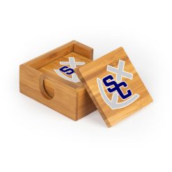 South Christian Square Bamboo Coaster Set of 4 with holder