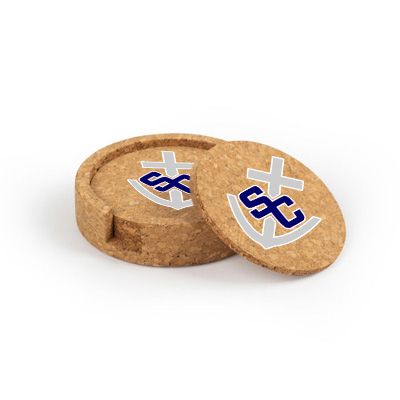 South Christian Circular Cork Coaster Set of 4 with holder - Image 4