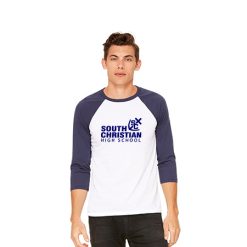 Alternative view of South Christian Unisex 3/4 Sleeve Baseball Tee