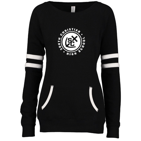 South Christian Ladies Varsity Fleece Crew Neck Pullover - Image 17