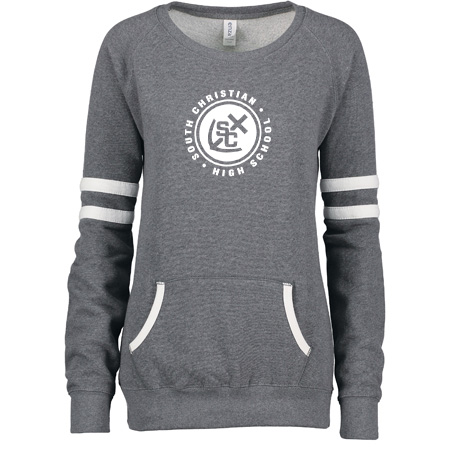 South Christian Ladies Varsity Fleece Crew Neck Pullover - Image 24