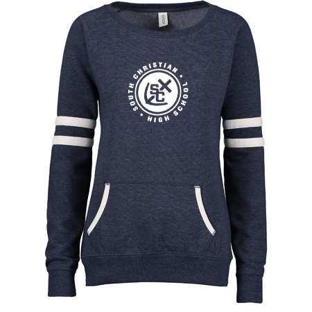 South Christian Ladies Varsity Fleece Crew Neck Pullover - Image 11