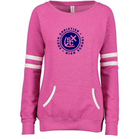 South Christian Ladies Varsity Fleece Crew Neck Pullover - Image 22