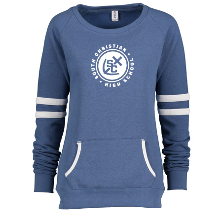 South Christian Ladies Varsity Fleece Crew Neck Pullover - Image 10