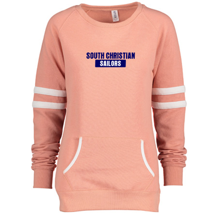 South Christian Ladies Varsity Fleece Crew Neck Pullover - Image 15