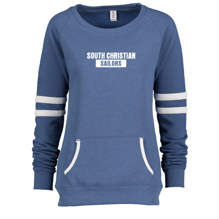 South Christian Ladies Varsity Fleece Crew Neck Pullover - Image 9