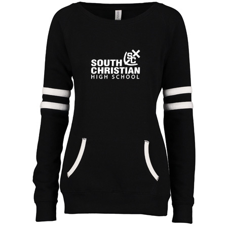 South Christian Ladies Varsity Fleece Crew Neck Pullover - Image 21
