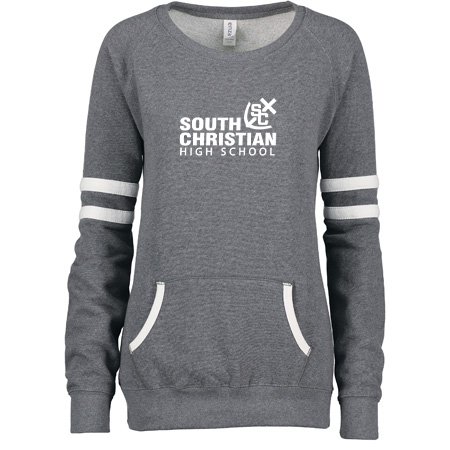 South Christian Ladies Varsity Fleece Crew Neck Pullover - Image 31
