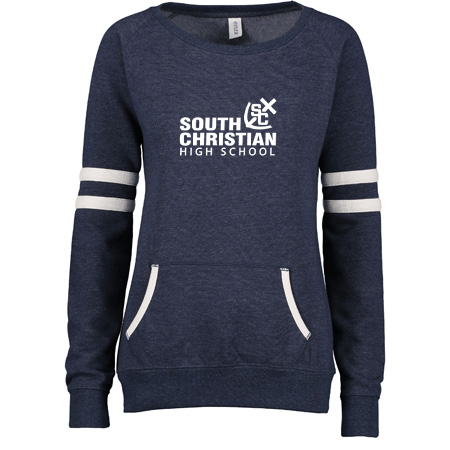 South Christian Ladies Varsity Fleece Crew Neck Pullover - Image 12