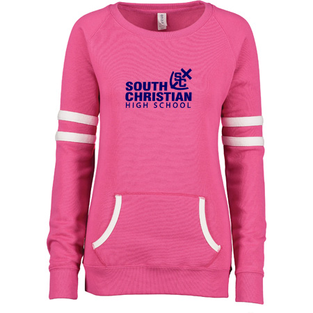 South Christian Ladies Varsity Fleece Crew Neck Pullover - Image 16